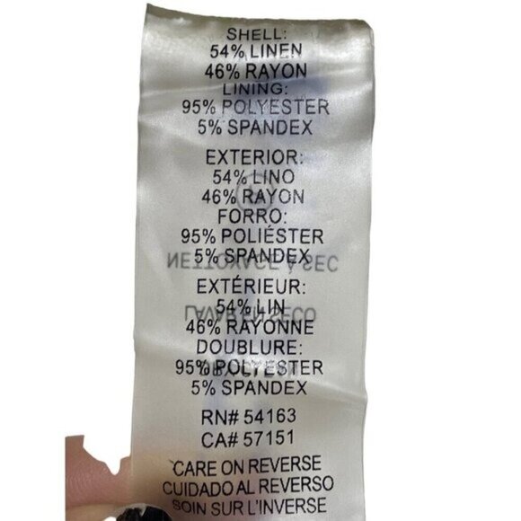 Tommy Hilfiger Women Pullover Pants Straight Leg Linen Blend White Size 12 - Picture 5 of 5